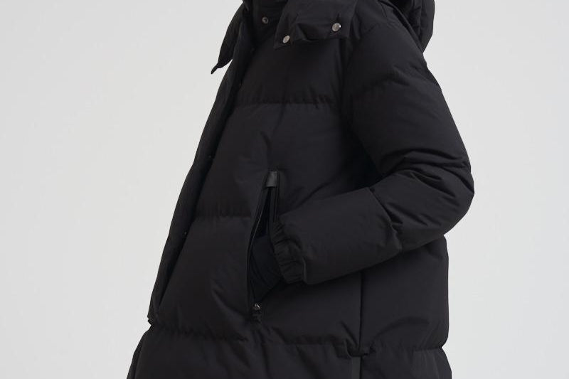 Piumino donna Laminar lungo nero PI002047D 9300 HERNO 