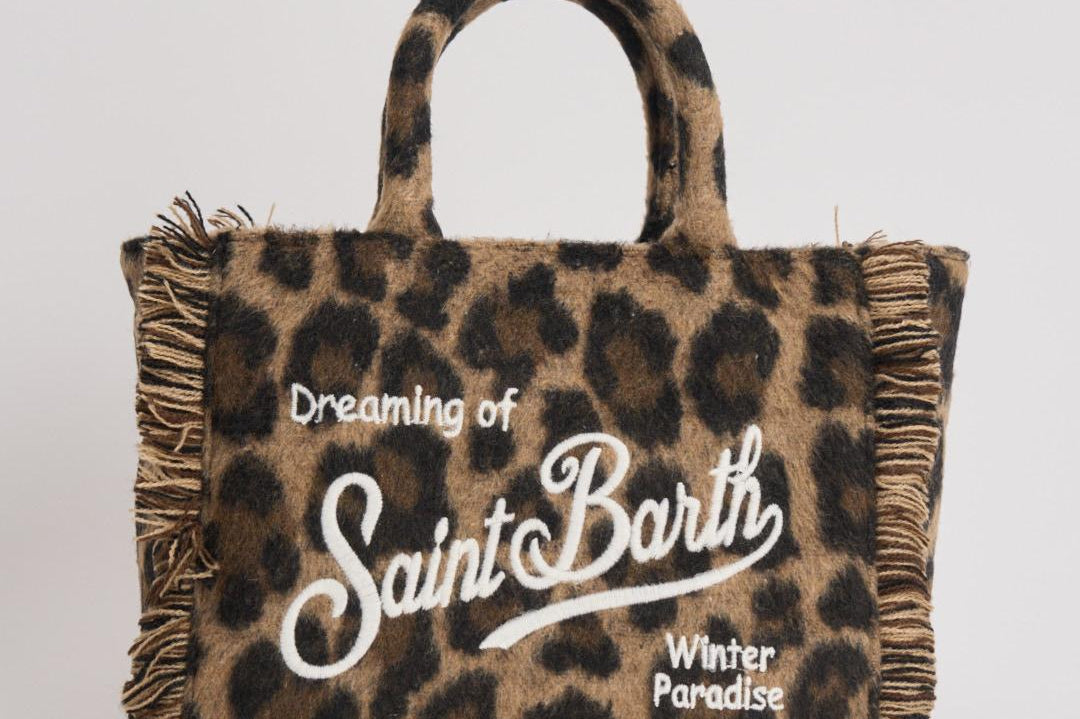 Borsa donna Vanity Felt animalier VANITYFELT LEO18 MC2 SAINT BARTH 