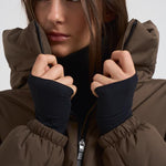 Piumino donna Laminar corto verde militare PI002045D 7400 HERNO 