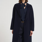Cappotto donna midi Cles blu notte CLES 006 MAX MARA STUDIO 
