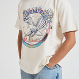T-shirt uomo girocollo bianca con stampa TT13012 VINTAGEWHITE0028 RHUDE 