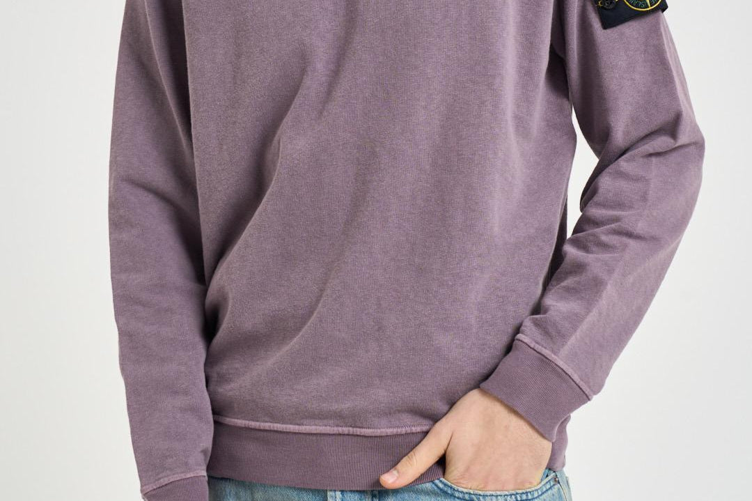 Felpa uomo con cappuccio lilla 6100031 S0060V018F STONE ISLAND 