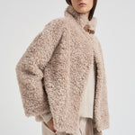 Giubbotto donna teddy beige GI000331D 1985 HERNO 
