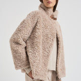 Giubbotto donna teddy beige GI000331D 1985 HERNO 