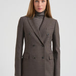 Giacca donna doppiopetto Powo tortora D420021X POWO024CASTAGNA P.a.r.o.s.h. 