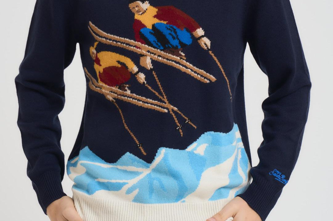 Maglia uomo girocollo blu HERONC CORTSKI61 MC2 SAINT BARTH 