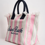 Borsa donna Vanity a righe rosa e bianca VANITY 02598L MC2 SAINT BARTH 