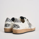 Sneakers donna Ball Star bianca e silver GWF00117 F00377311325 GOLDEN GOOSE 