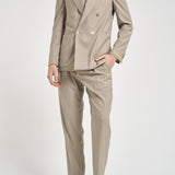 Abito uomo doppiopetto beige GHERIPO 30010843 BRIGLIA 