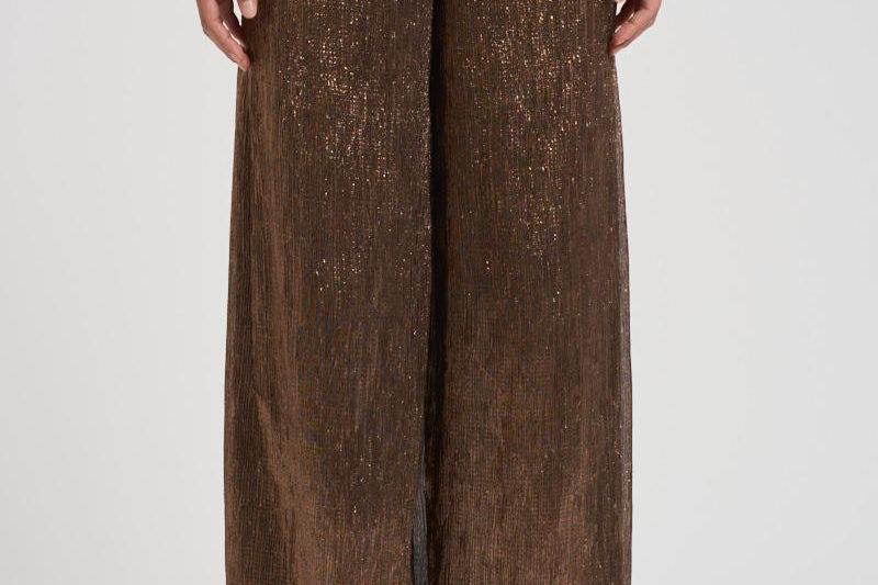 Pantalone donna effetto lamé 14106 1510POUDRE FORTE FORTE 