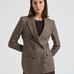 Giacca donna doppiopetto J Parigi pied de poule marrone JPARIGI10B 440010MORO TAGLIATORE 