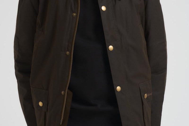 Giacca uomo cerata Ashby verde militare MWX0339 OL71 BARBOUR 