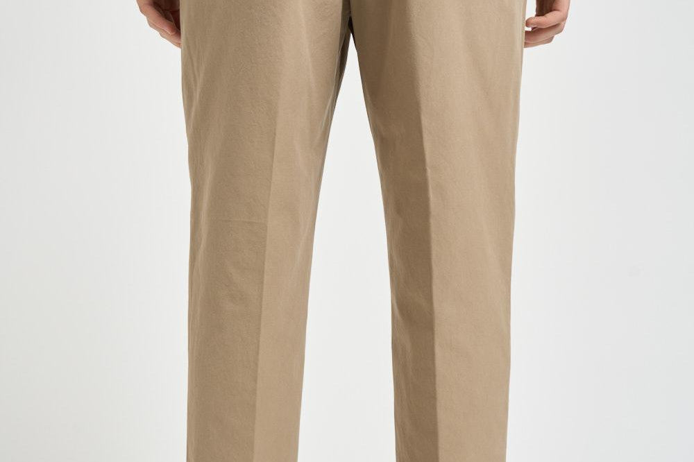 Pantalone uomo doppia pinces beige BELLOD 300519553 BRIGLIA 