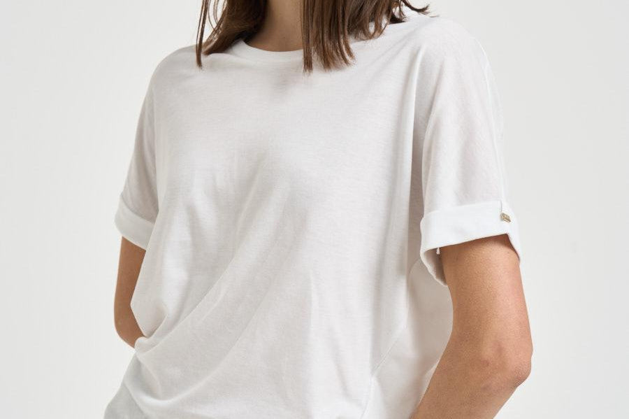 T-shirt donna girocollo bianca JG000312D 520561000 HERNO 