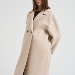 Cappotto donna doppiopetto panna AC1487 MLK120 HARRIS WHARF LONDON 
