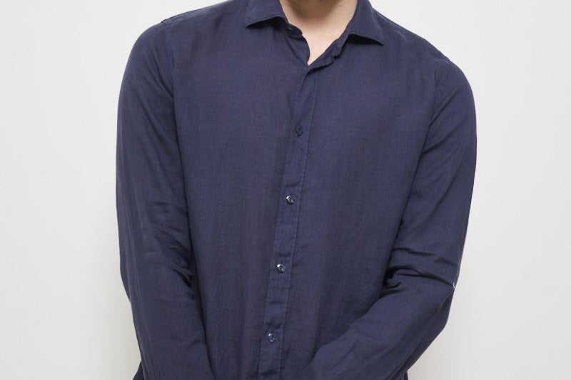 Camicia uomo blu X66TNW UE7 ACCADEMIE TESSILI 