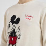 Maglia uomo girocollo Mickey Mouse panna HERON MKYDETTO10EMB MC2 SAINT BARTH 