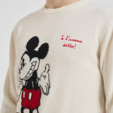 Maglia uomo girocollo Mickey Mouse panna HERON MKYDETTO10EMB MC2 SAINT BARTH 