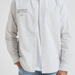 Camicia uomo a righe pistacchio e bianca 1000442 479 LES DEUX 