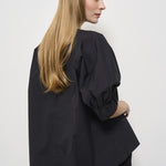 Blusa donna girocollo nera F5SK15 Y69 LIVIANA CONTI 