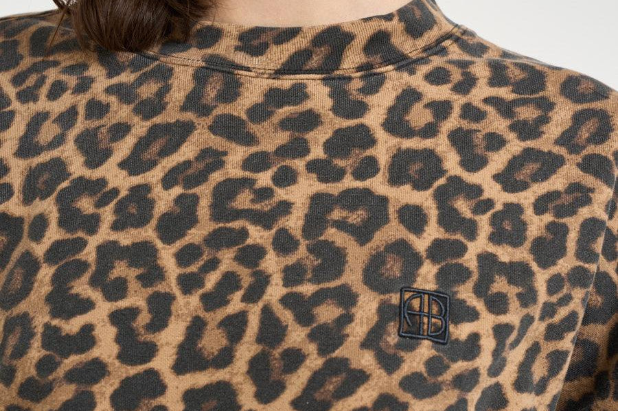 Felpa donna girocollo leopardata 11155 MTL59LEOPARD ANINE BING 