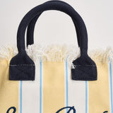 Borsa donna colette a righe gialla e bianca COLETTE 02600L MC2 SAINT BARTH 