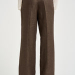 Pantalone donna con pinces marrone SIMONA VT1502BROWN BERWICH 