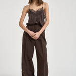 Top donna satinato marrone NEWIN BRO6326S IRO 