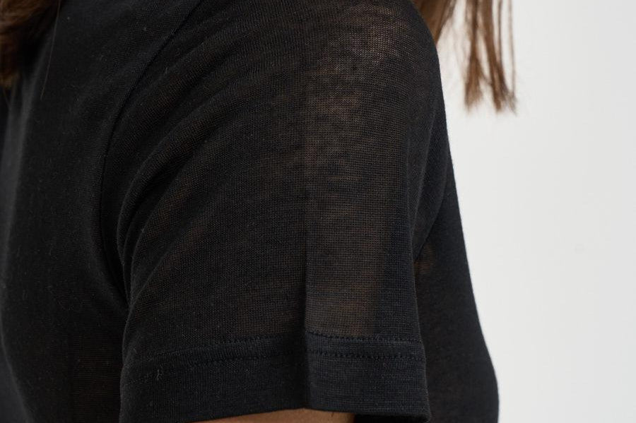 T-shirt donna girocollo nera 31742 1433BLACK FILIPPA K 