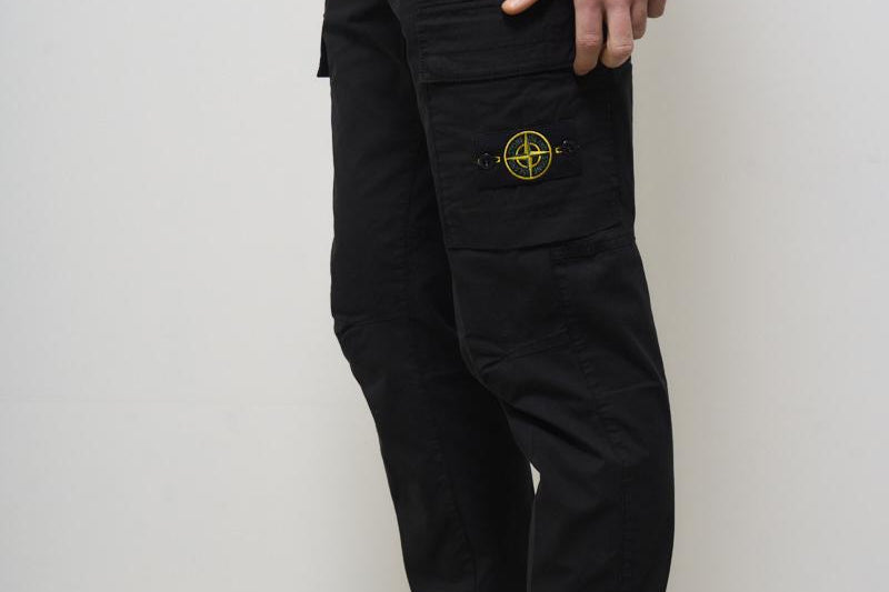 Pantalone uomo nero cargo 3100313 SS0010V0029 STONE ISLAND 