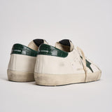 Sneakers uomo Super-star bianca e verde GMF00101 F00811310502 GOLDEN GOOSE 
