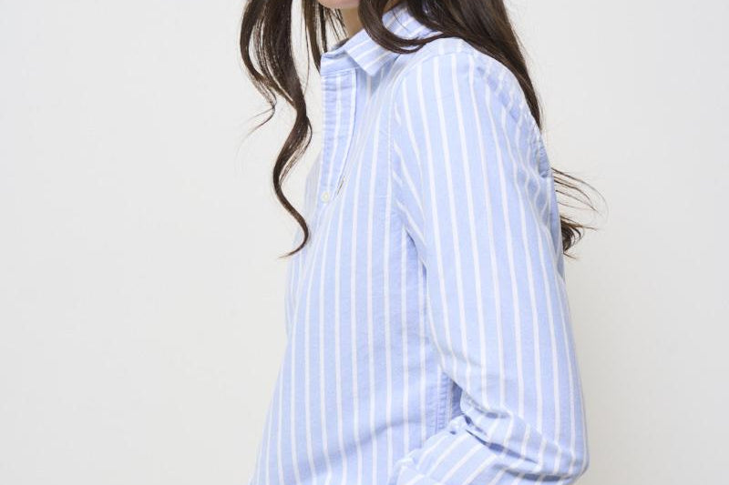 Camicia donna slim celeste 211891377 004 RALPH LAUREN 