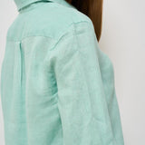 Camicia donna in lino verde acqua 211970730 013 RALPH LAUREN 
