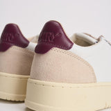 Sneakers uomo Medalist low in suede beige e bordeaux AULM LS03 AUTRY 