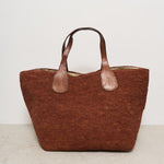 Borsa donna Tokyo in rafia mattone TOKYO WOOD IBELIV 