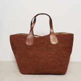 Borsa donna Tokyo in rafia mattone TOKYO WOOD IBELIV 