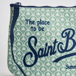 Pochette donna Aline in fantasia floreale verde salvia ALINE 00990L MC2 SAINT BARTH 