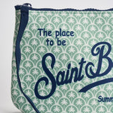 Pochette donna Aline in fantasia floreale verde salvia ALINE 00990L MC2 SAINT BARTH 