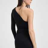 Abito donna lungo cut out nero ABR25 110 ELISABETTA FRANCHI 