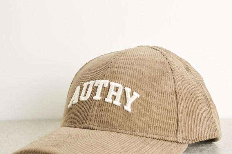 Cappello uomo baseball beige in velluto ACPU 55BC AUTRY 
