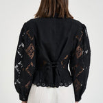 Blusa donna Nina in sangallo nera HT0856FA D2J01IBLACK ISABEL MARANT 