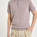 Polo uomo in maglia viola chiaro M060526 119 ACCADEMIE TESSILI 