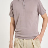 Polo uomo in maglia viola chiaro M060526 119 ACCADEMIE TESSILI 