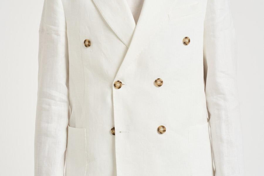 Abito uomo bianco in lino MERINI ABS707BIANCO ACCADEMIE TESSILI 