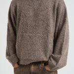 Felpa in maglia uomo tortora MLM100154 NERO17 REPRESENT 
