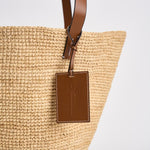 Borsa donna in rafia ecru V8.8DZ NATURAL MANEBI' 