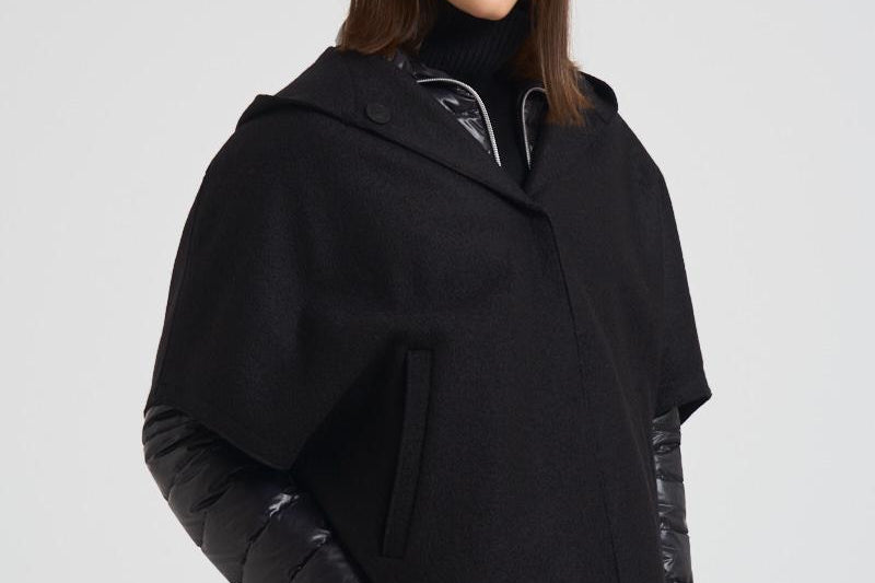 Piumino donna nero Resort con cappa PI00154DR 9300 HERNO 