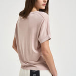 T-shirt donna girocollo rosa cipria JG000312D 520564035 HERNO 