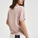 T-shirt donna girocollo rosa cipria JG000312D 520564035 HERNO 