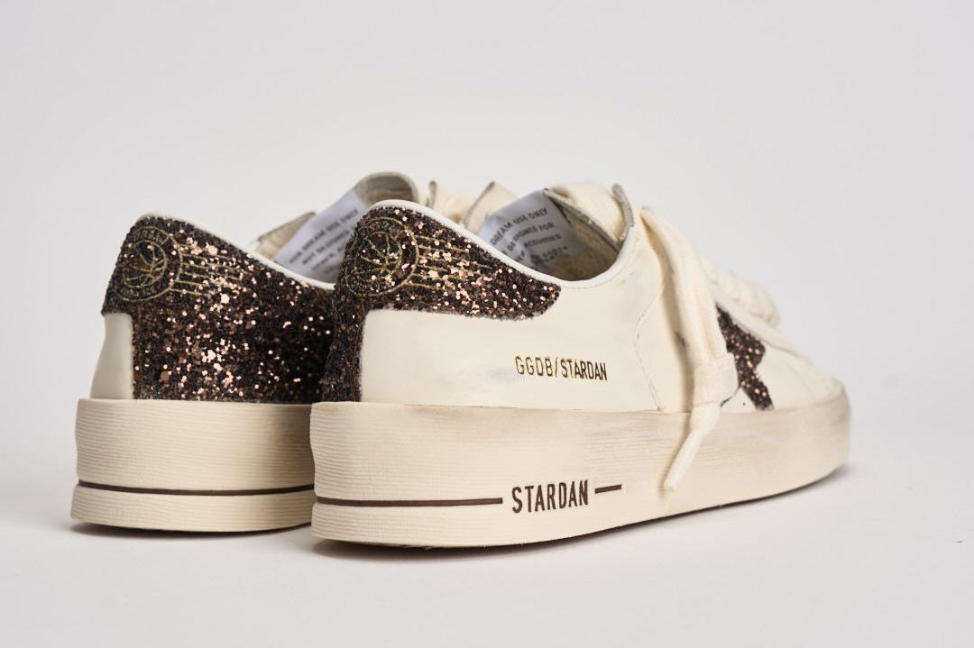 Sneakers donna Stardan bianca e strass GWF00128 F00793910318 GOLDEN GOOSE 